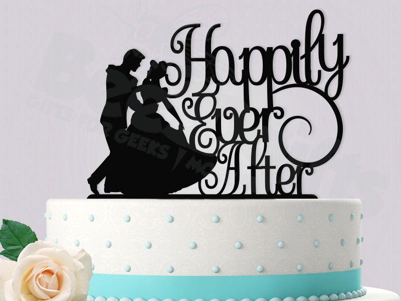 Happily Ever After Disney Wedding Cake Topper