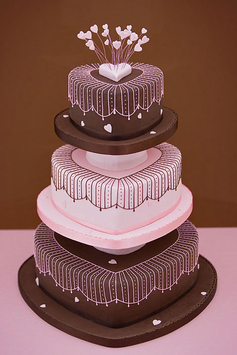 Heart Chocolate Wedding Cake