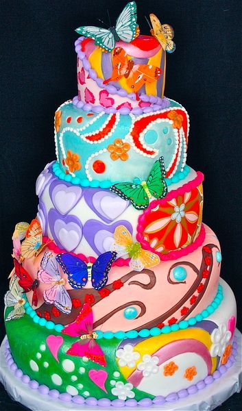 Hippie Birthday Cake