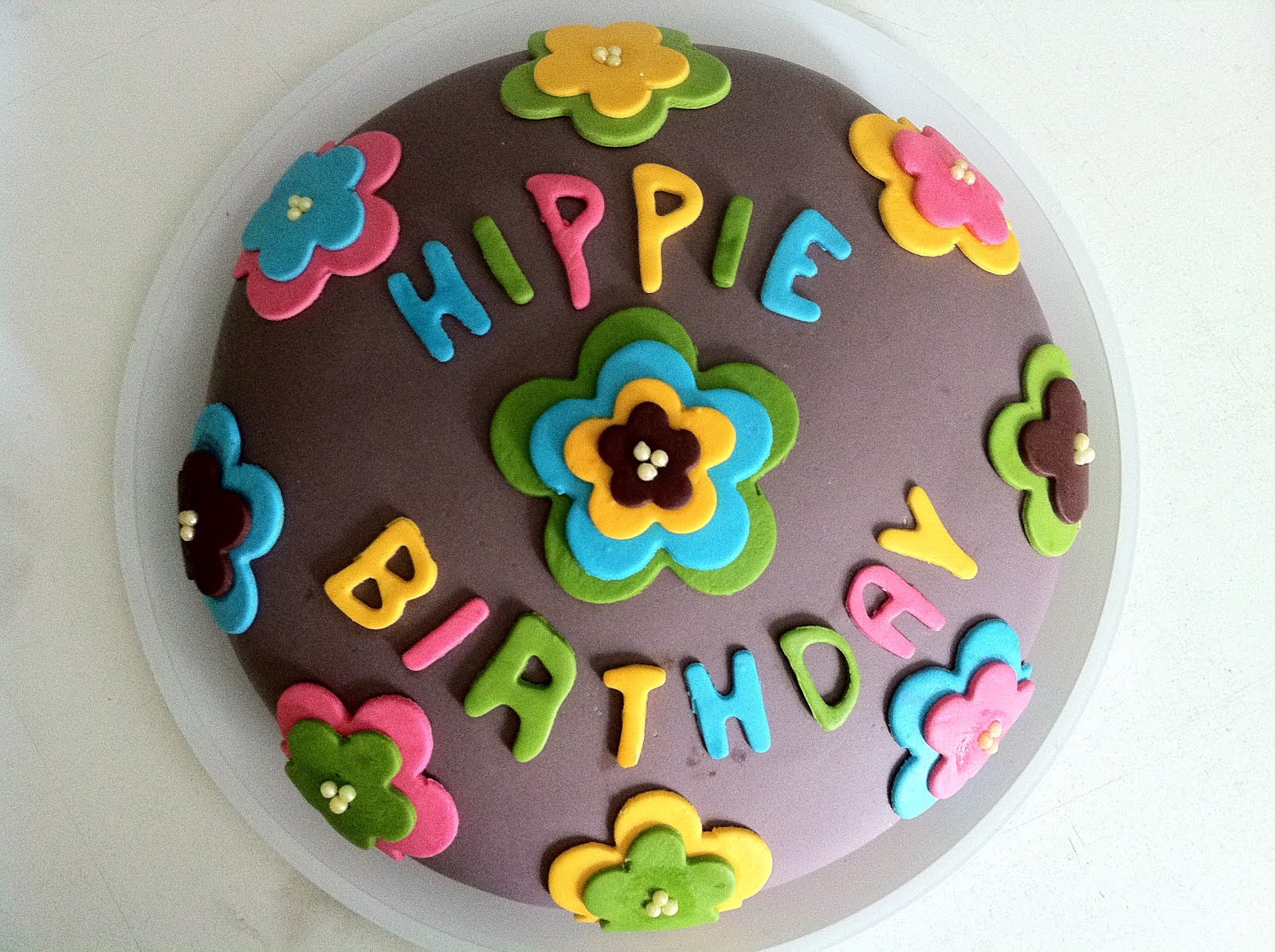 Hippie Happy Birthday Cake