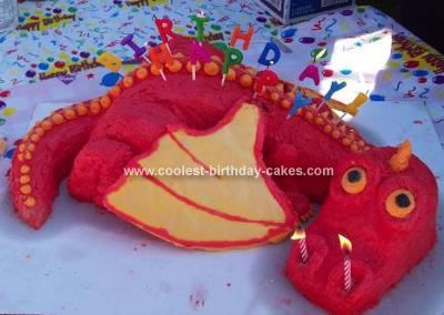 Homemade Dragon Birthday Cake