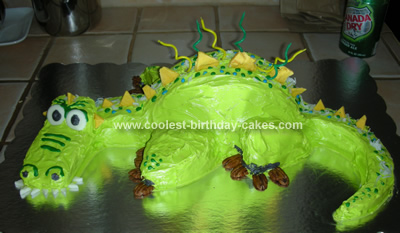 Homemade Dragon Birthday Cake