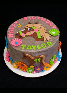 Horse Theme Birthday Cake