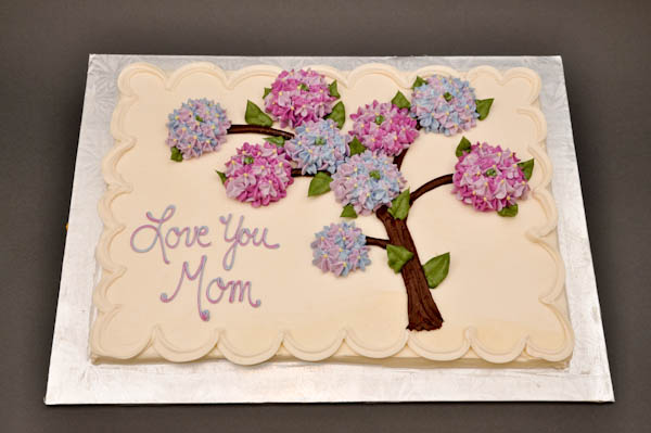 Hydrangea Sheet Cake Birthday