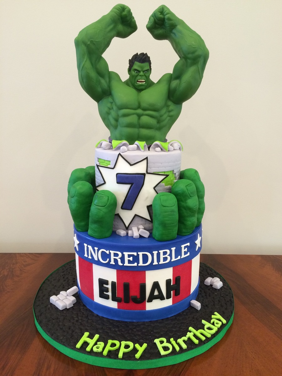 Incredible Hulk Birthday Cake