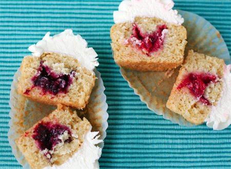 Lemon Fruit-Filled Cupcakes