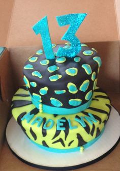 Leopard Print Topsy Turvy Cake