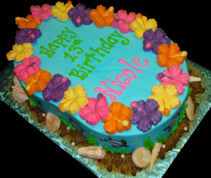 Luau Birthday Cake