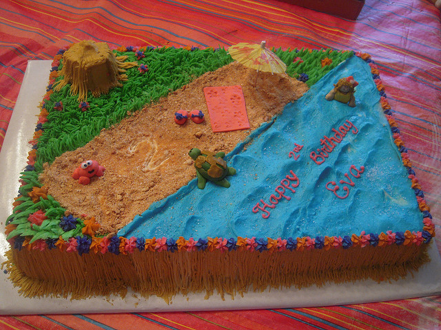 Luau Birthday Sheet Cake