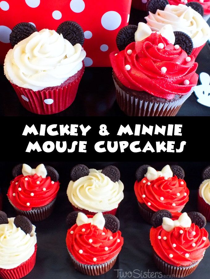 Mickey and Minnie Mouse Cupcakes