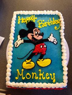 Mickey Mouse Birthday Sheet Cake