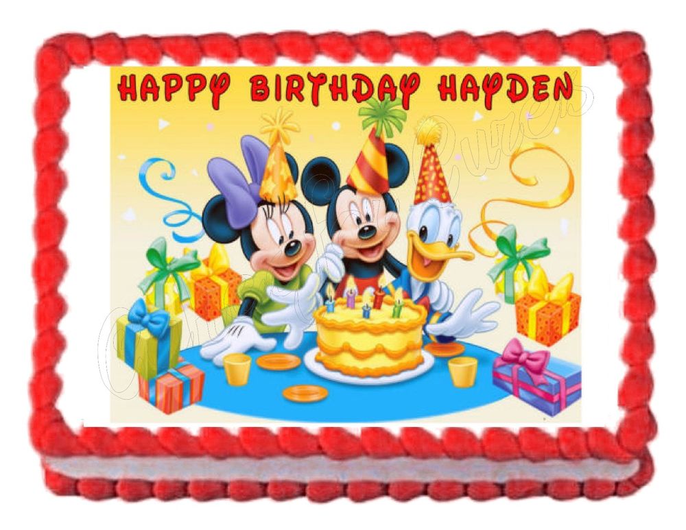 Mickey Mouse Birthday Sheet Cake