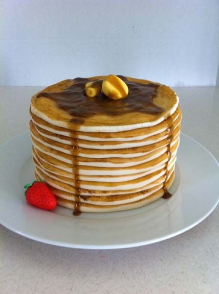 Pancake Stack Birthday Cake