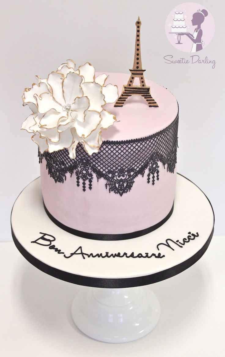 Paris Eiffel Tower Themed Cake