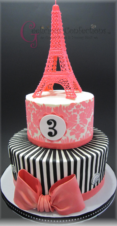 Paris Themed Cake