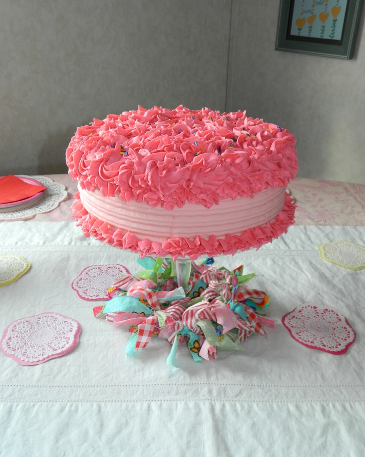 Pink 1st Birthday Cake