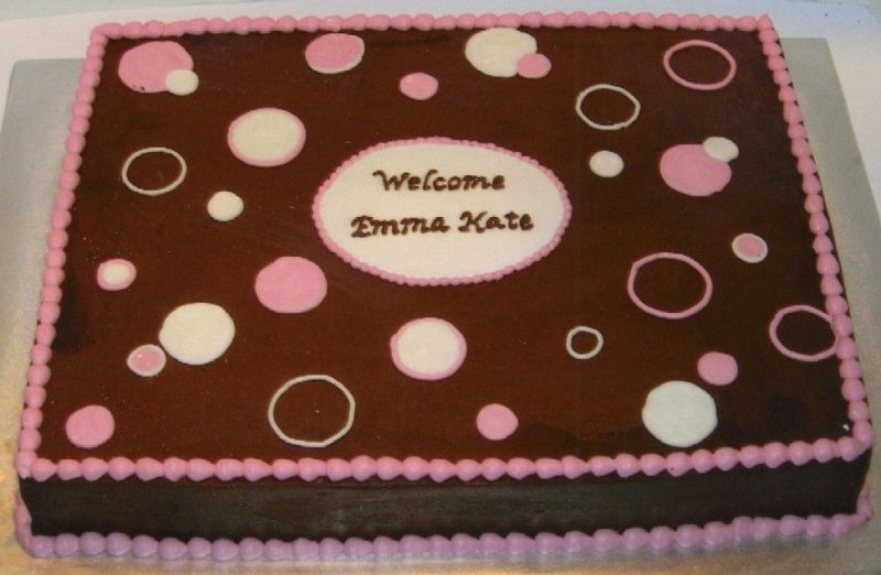 Pink Baby Shower Sheet Cakes