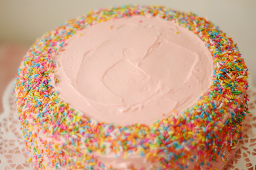 Pink Vanilla Birthday Cake Recipe