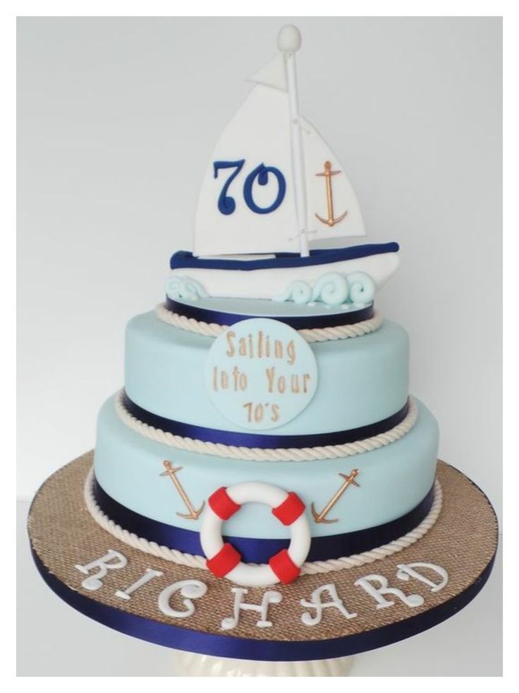 11 Photos of Nautical Adult Birthday Cakes For