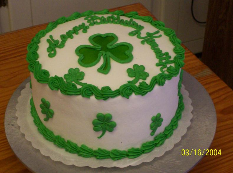 Shamrock Birthday Cake