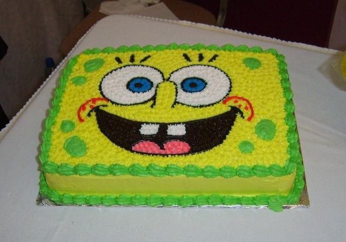 10 Photos of Spongebob Birthday Sheet Cakes