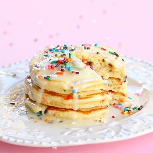 5 Photos of Cake Batter Pancakes