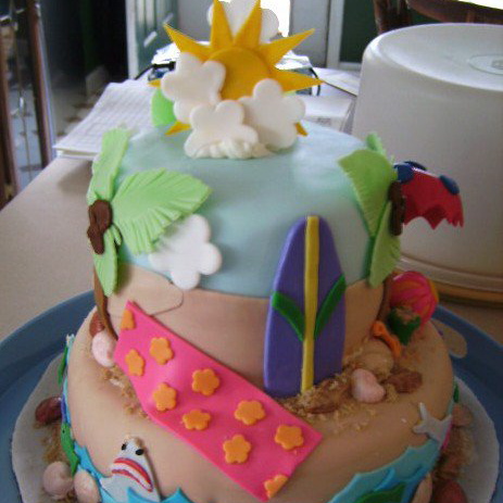 Summer Themed Birthday Cake