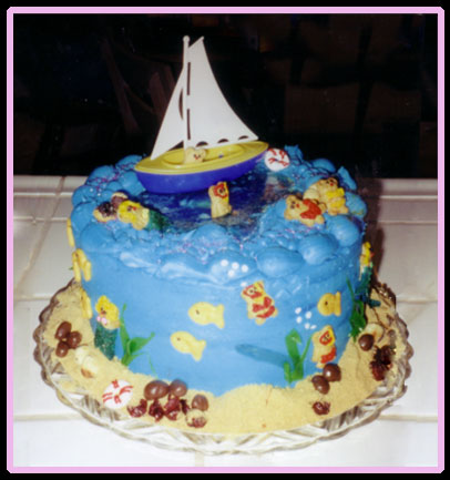 Swimming Pool Party Birthday Cake