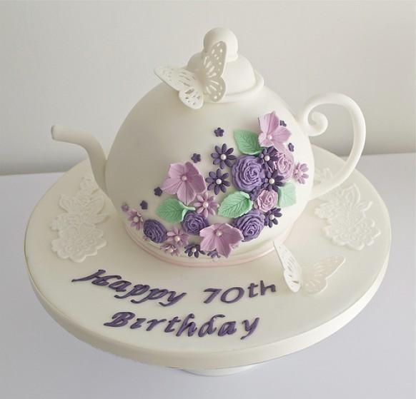 Teapot Birthday Cake 70th