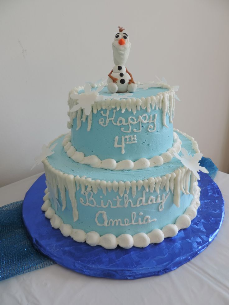 7 Photos of Frozen Tiered Cakes For Two