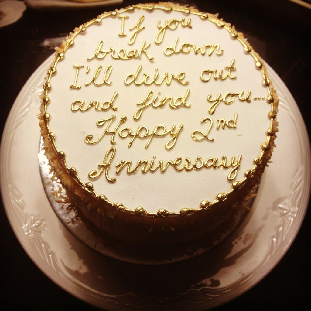 Wedding Anniversary Cake Message