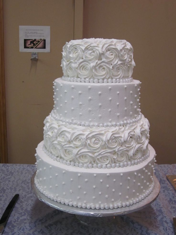 Wedding Cakes with Whipped Cream Icing