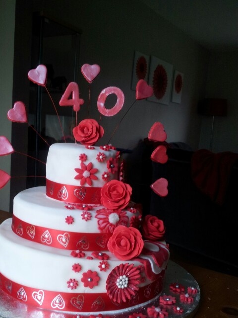 40 Wedding Anniversary Cake