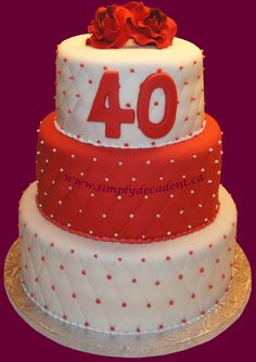 40th Wedding Anniversary Cake