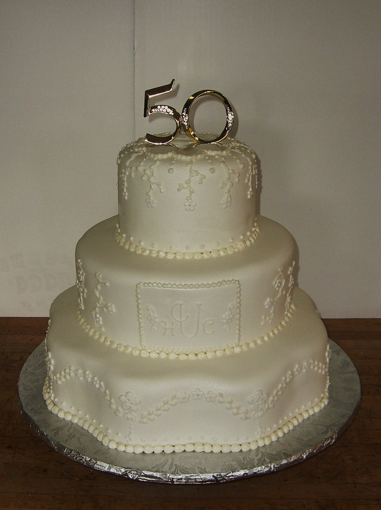 50th Wedding Anniversary Cake