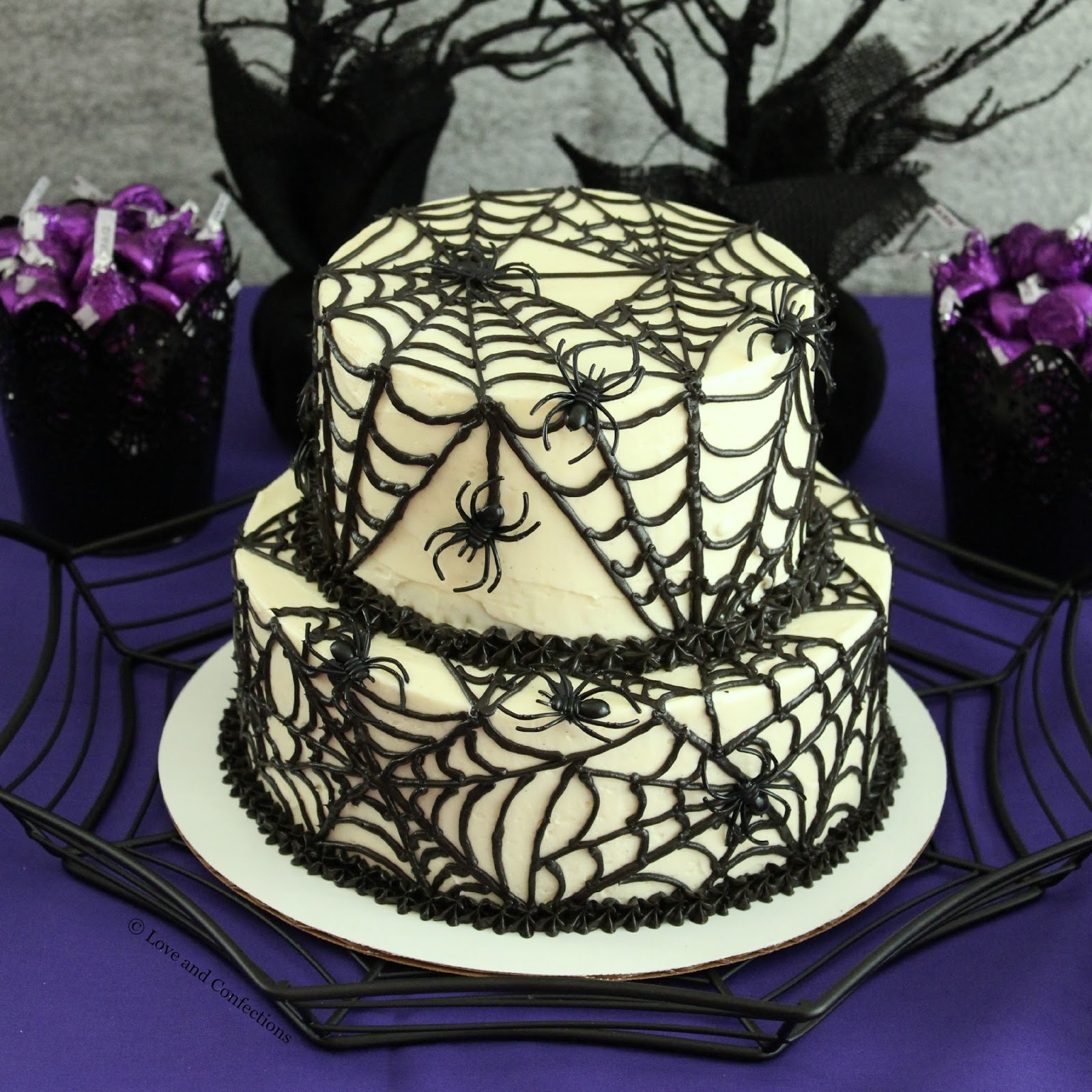 Black Spider Velvet Cake