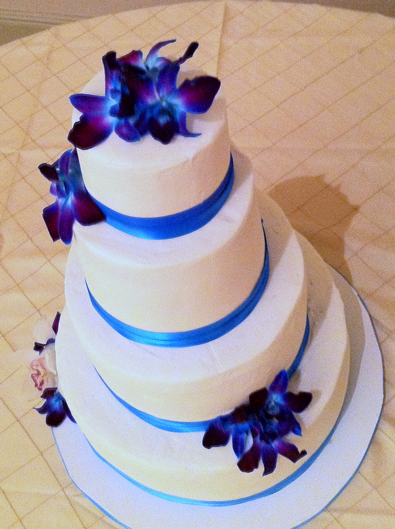 Blue and Purple Wedding Cake