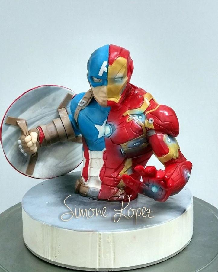 Civil War Captain America Cake