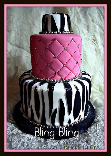 6 Denise Name Bling Birthday Cakes Photo - Girls Bling Birthday Cake ...
