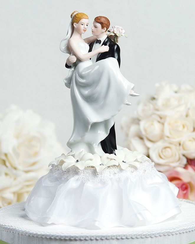 Groom Holding Bride Cake Topper