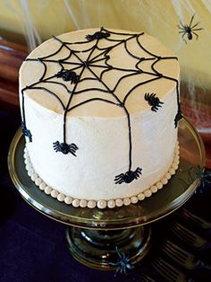 Halloween Spider Web Cake