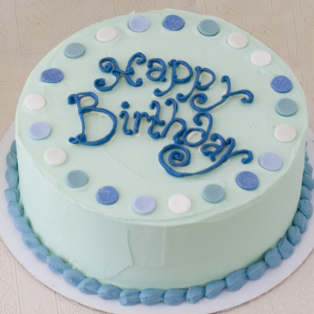 Happy Birthday Blue Cake for Men