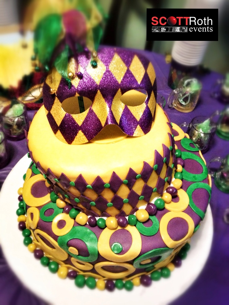 8 Mardi Gras 50th Birthday Cakes Photo - Mardi Gras Themed 50th ...