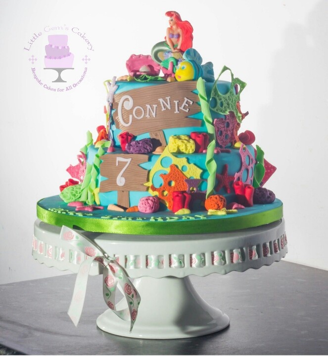 Mermaid Under the Sea Theme Cake