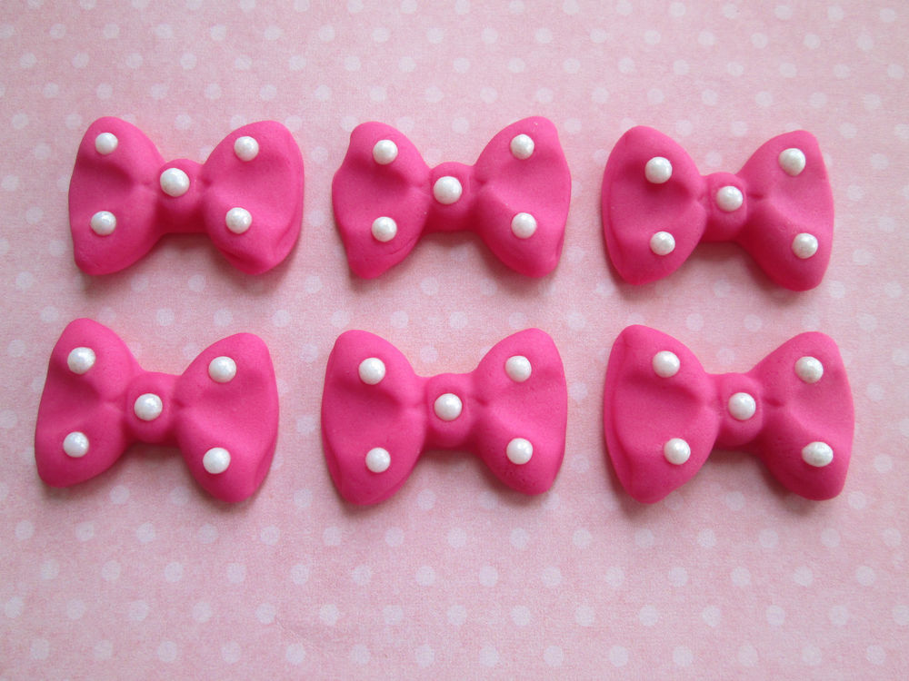 Minnie Mouse Edible Bow Cupcake Toppers