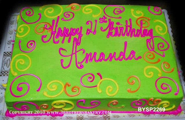 Neon Birthday Sheet Cakes