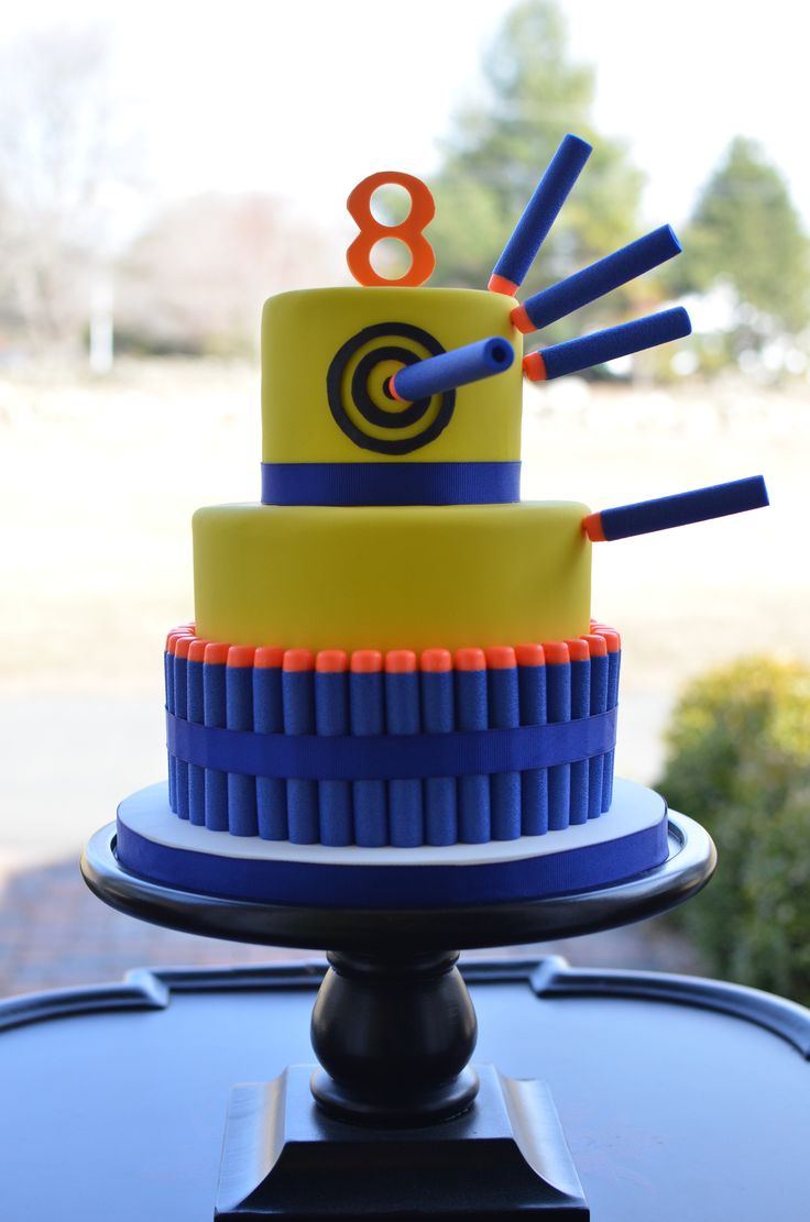 Nerf Birthday Party Cake