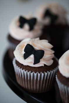 Pink Edible Bows for Cupcakes