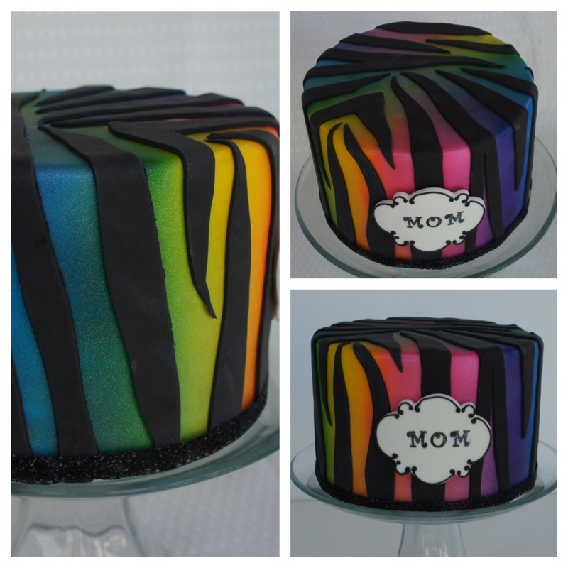 Rainbow Zebra Cake