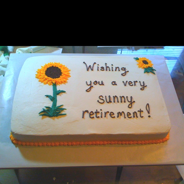 Retirement Cake Ideas Buttercream